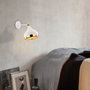 Opviq Lámpara de pared Blanco y Dorado